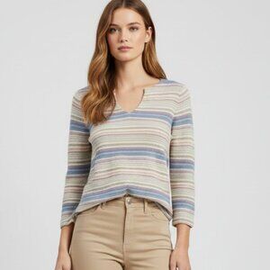 Lauren Ralph Lauren Cotton Knit Striped Sweater